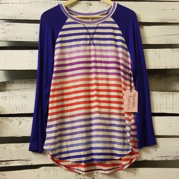 New Long Sleeve Striped Tunic - Picture 1 of 1